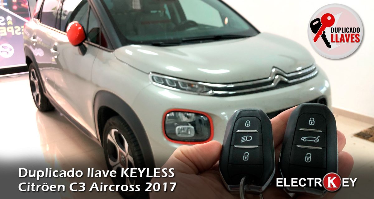 Duplicado de llave KEYLESS Citroen C3 Aircross 2017