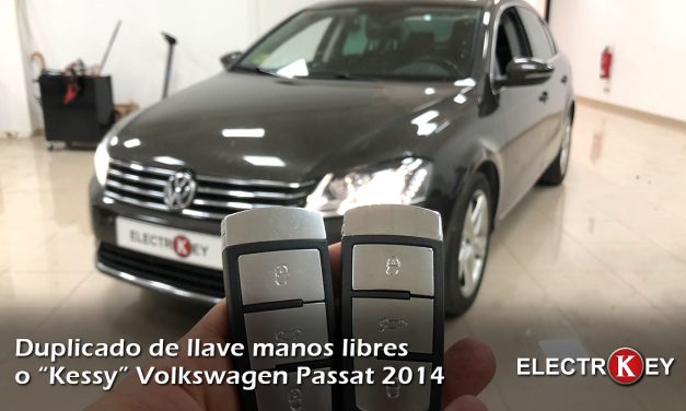 Duplicado llave manos libres kessy Volkswagen Passat 2014
