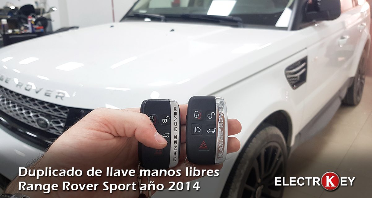 Duplicado de llave de Range Rover Sport año 2014 🔑
