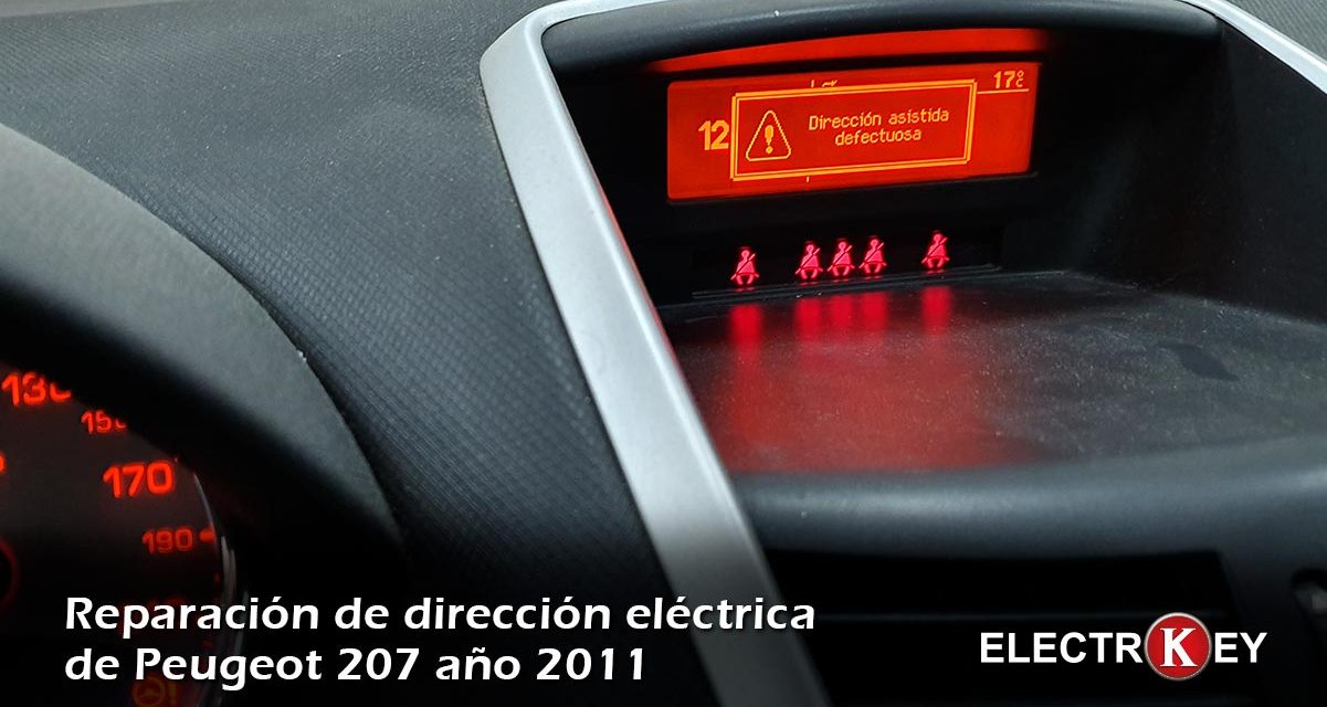 Reparación de dirección asistida eléctrica Peugeot 207 2011