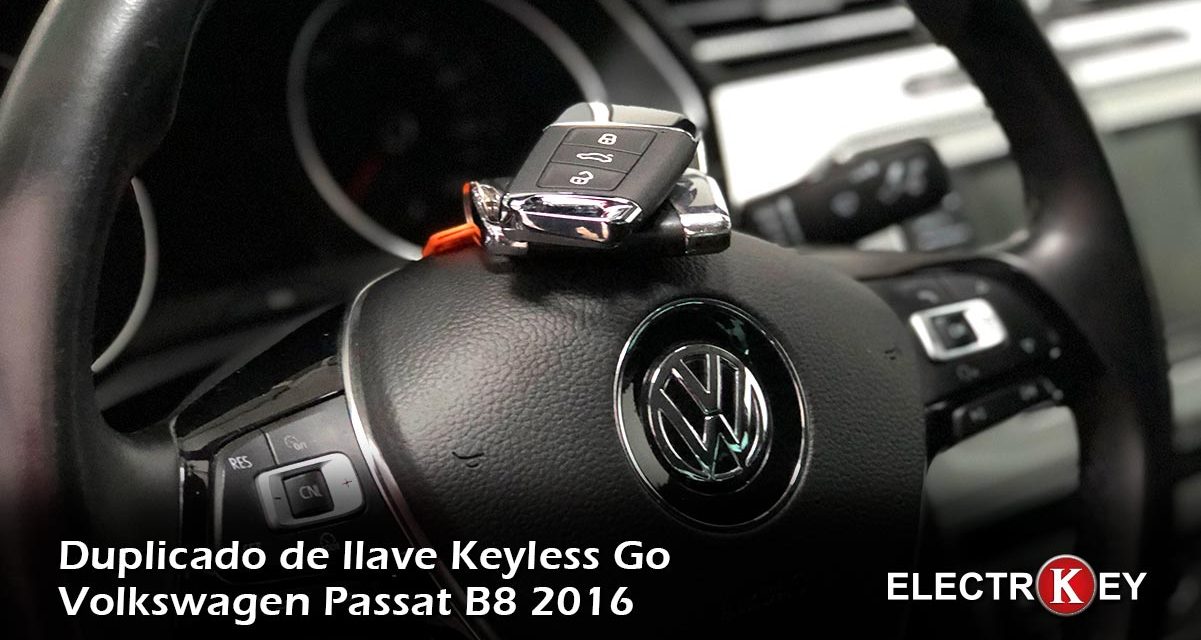 Copia de llave Keyless de Volkswagen Passat B8 2016