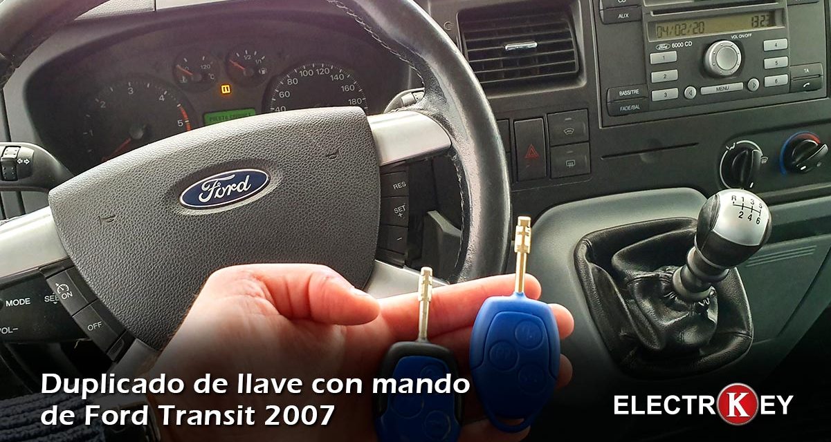 Copia de llave de Ford Transit 2007 en Albacete